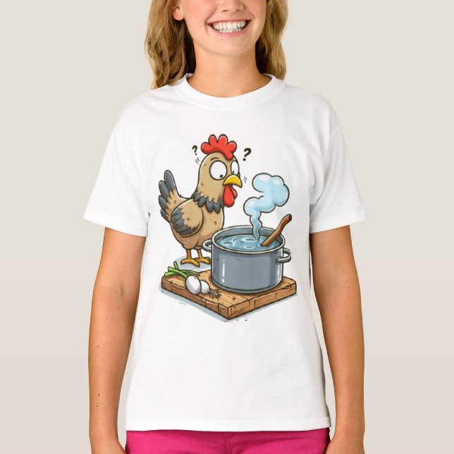 Funny Cooking Chicken Schürze - Hen Making Soul T-Shirt (Vorderseite)