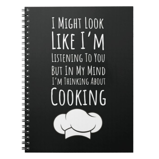 Funny Cooking Gifts Humor Humorous Typography Notizblock (Vorderseite)