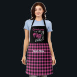 Funny Cooking Pun Gedreht Side Black Pink Kariert Schürze<br><div class="desc">Lustvolle und coole Schürze,  um das Kochen noch angenehmer zu machen. Personalisiertes Geschenk für Familie und Freunde,  die Liebe Kochen,  Backen und probieren neue Rezepte in der Küche. Passen Sie die Formulierung an Ihren Anlass an. Mit dem Design-Tool können Sie den Schriftart-,  Schriftart- und Schriftart-Typ weiter ändern.</div>