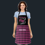 Funny Cooking Pun Gedreht Side Black Pink Kariert Schürze<br><div class="desc">Lustvolle und coole Schürze, um das Kochen noch angenehmer zu machen. Personalisiertes Geschenk für Familie und Freunde, die Liebe Kochen, Backen und probieren neue Rezepte in der Küche. Passen Sie die Formulierung an Ihren Anlass an. Mit dem Design-Tool können Sie den Schriftart-, Schriftart- und Schriftart-Typ weiter ändern.</div>