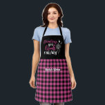 Funny Cooking Radish Pub Black Pink Kariert Schürze<br><div class="desc">Lustvolle und coole Schürze,  um das Kochen noch angenehmer zu machen. Personalisiertes Geschenk für Familie und Freunde,  die Liebe Kochen,  Backen und probieren neue Rezepte in der Küche. Passen Sie die Formulierung an Ihren Anlass an. Mit dem Design-Tool können Sie den Schriftart-,  Schriftart- und Schriftart-Typ weiter ändern.</div>