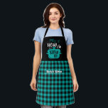 Funny Cooking Stew Puff Black Turquoise Kariert Schürze<br><div class="desc">Lustvolle und coole Schürze,  um das Kochen noch angenehmer zu machen. Personalisiertes Geschenk für Familie und Freunde,  die Liebe Kochen,  Backen und probieren neue Rezepte in der Küche. Passen Sie die Formulierung an Ihren Anlass an. Mit dem Design-Tool können Sie den Schriftart-,  Schriftart- und Schriftart-Typ weiter ändern.</div>