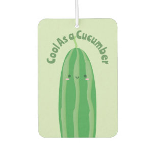 Funny Cool As Cucumber Niedlicher Feinschmecker Pu Autolufterfrischer