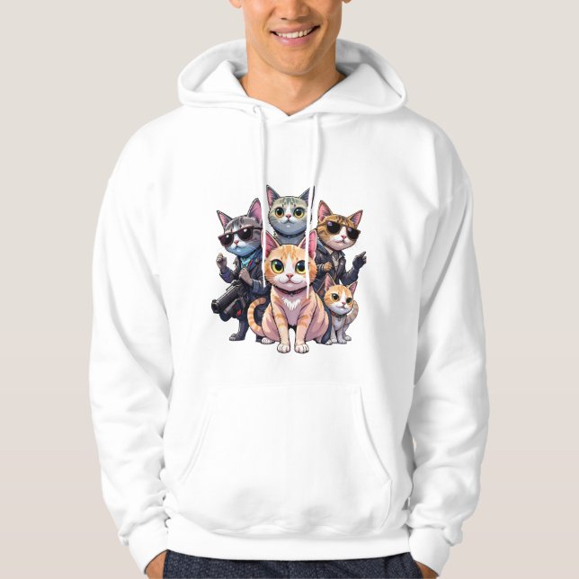 Funny Cool Cat Pullover für Cat Lovers & Gamer (Vorderseite)