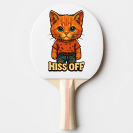 Funny Cool  Cat Quote Tee Tischtennis Schläger