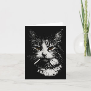 Funny Cool Cat Smoking Funny Meme Cigarette Cat Ga Karte