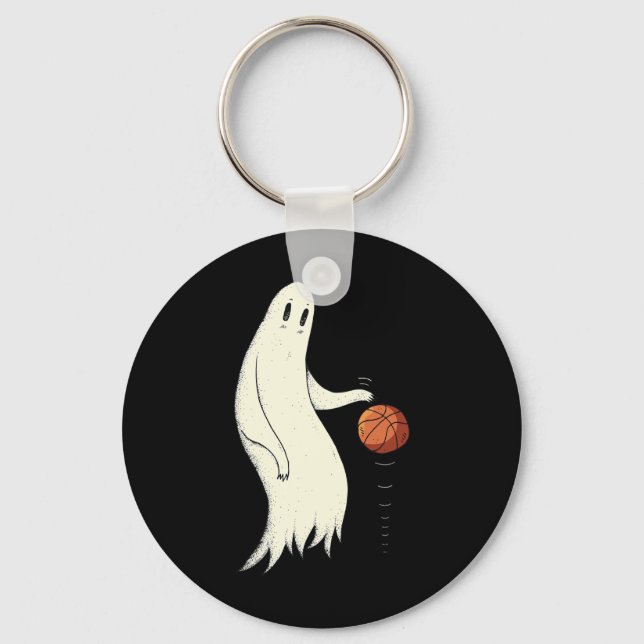 Funny Cool Ghost Dribbling Sketll - Halloween Sket Schlüsselanhänger (Vorderseite)