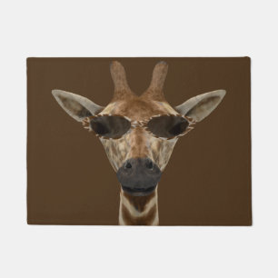 Funny Cool Giraffe Fußmatte
