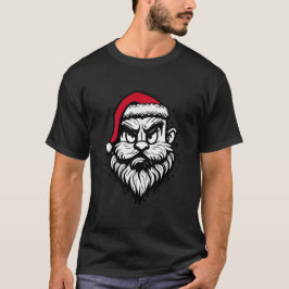 Funny cool Santa face Christmas Hipster T-Shirt