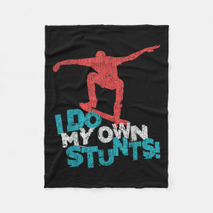 Funny Cool Skateboarding Quote Sprichwort, Skatebo Fleecedecke