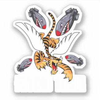 Funny Cool Tiger Flying Novelty Graphic. Perfect d Aufkleber
