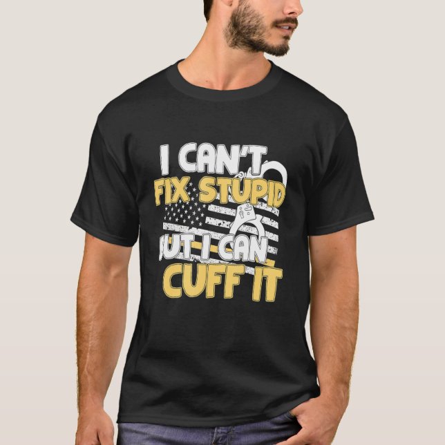 Funny Cop Gift - Handcuffs Police Law Enforcement T-Shirt (Vorderseite)
