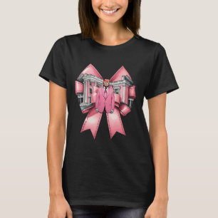 Funny Coquette Bow Trump Pink Heart Valentine T-Shirt