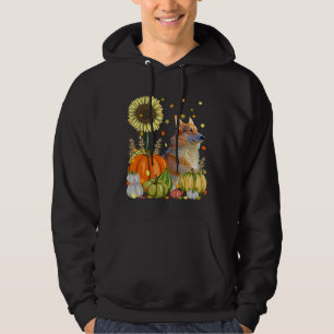 Funny Corgi Amp Pumpkin Dog Sonnenblumenfall Dank Hoodie