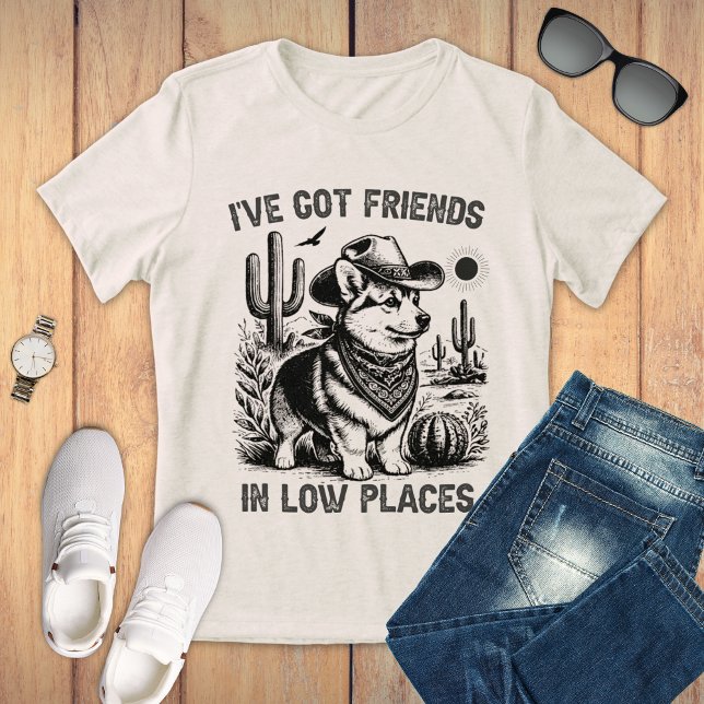 Funny Corgi Cowboy Dog Tri-Blend Shirt (Von Creator hochgeladen)