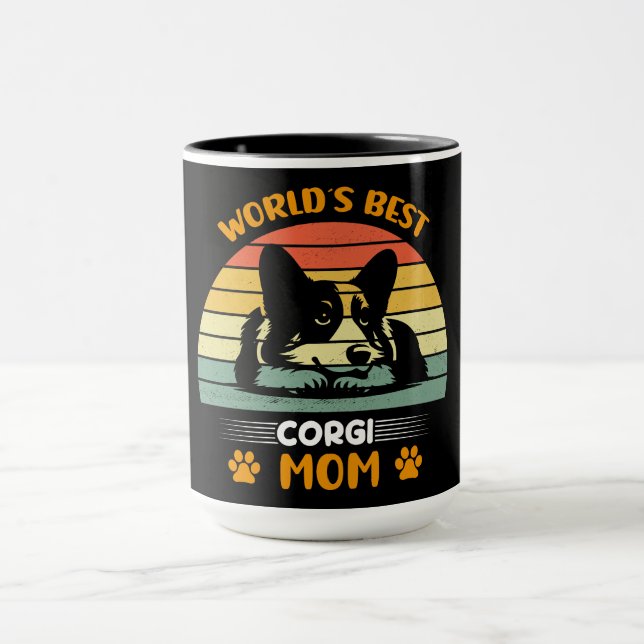 Funny Corgi Dog Tasse (Zentrum)
