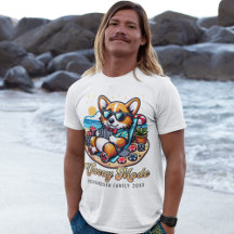 Funny Corgi Personalisiert Beach Familienurlaub