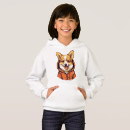 Funny Corgi portant le Sweat - shirt à capuche