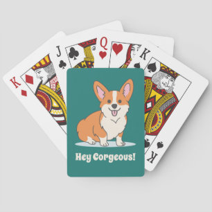 Funny Corgi Puppy Spielkarten