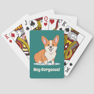 Funny Corgi Puppy Spielkarten