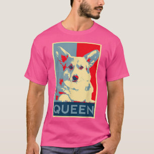 Funny Corgi Queen Art Dog Kunst, Dichtung und Musi T-Shirt