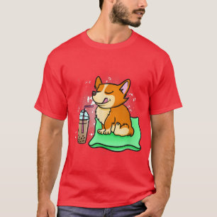 Funny Corgi trinken Boba Tea Bubble Tee Dog Lover
