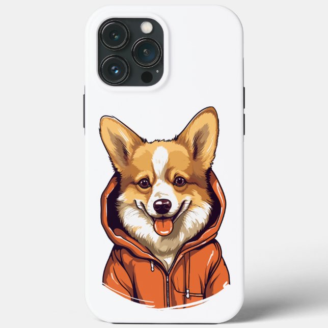 Funny Corgi Wearing Hoodie Case-Mate iPhone Hülle (Rückseite)