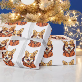 Funny Corgi Wearing Hoodie Geschenkpapier
