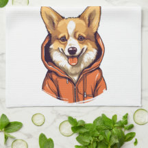 Funny Corgi Wearing Hoodie