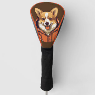 Funny Corgi Wearing Hoodie Golf Headcover