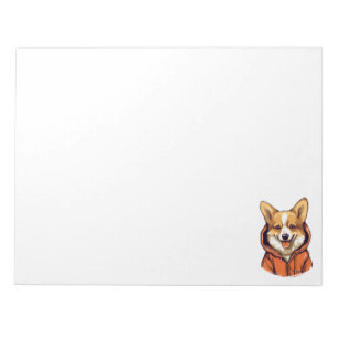 Funny Corgi Wearing Hoodie Notizblock