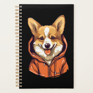 Funny Corgi Wearing Hoodie Planer