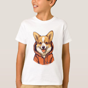 Funny Corgi Wearing Hoodie T-Shirt