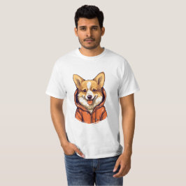 Funny Corgi Wearing Hoodie T-Shirt