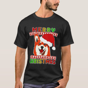 Funny Corgi Weihnachtshund Santa 434 T-Shirt