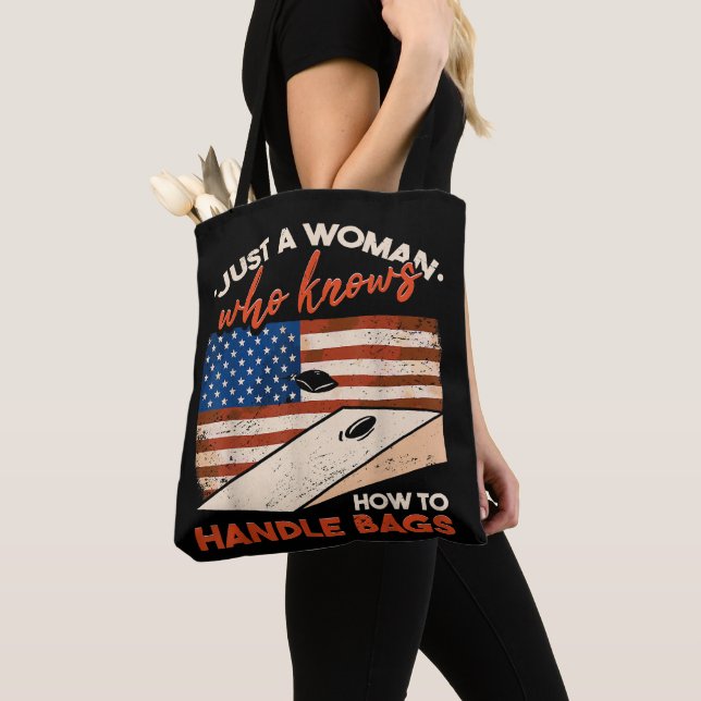 Funny Cornhole American Flag Cornhole Tasche (Von Nahem)