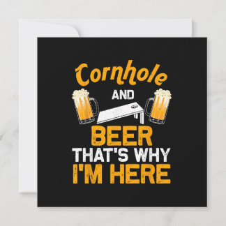 Funny Cornhole Geschenk für Men Cornhole Player Be Einladung