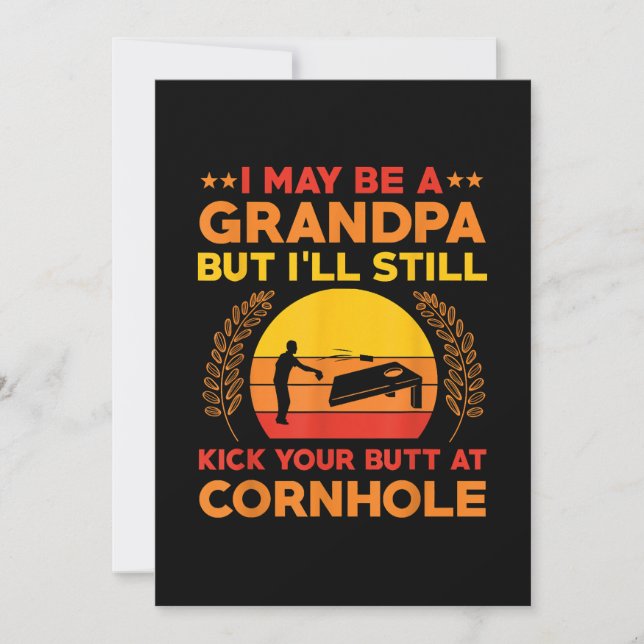 Funny Cornhole Opa Outfit Sack Toss (Vorderseite)