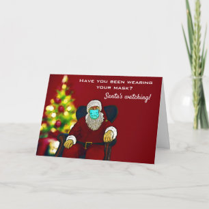Funny Coronavirus Covid Weihnachten Weihnachtsmask Karte