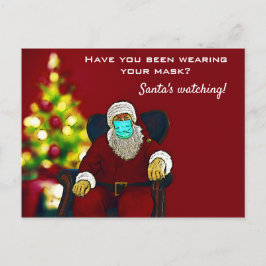 Funny Coronavirus Covid Weihnachten Weihnachtsmask Postkarte