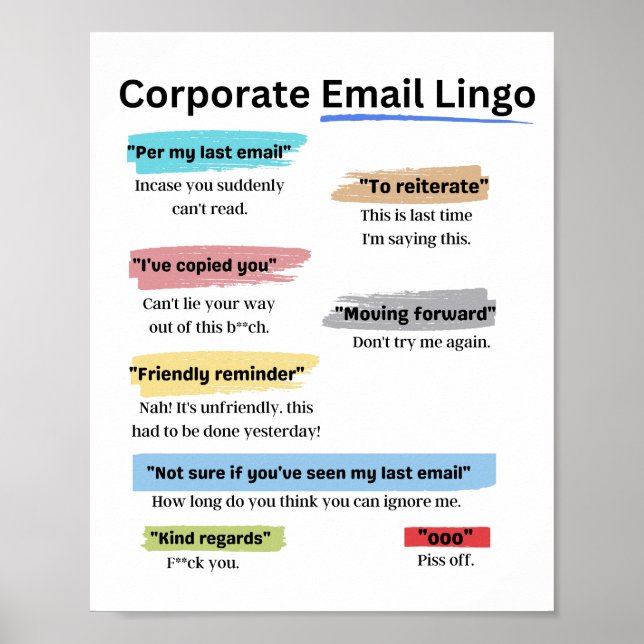 Funny Corporate E-Mail-Zeitschrift Poster (Vorne)