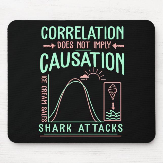 Funny Correlation Does Not Imply Causation Premium Mousepad (Vorne)