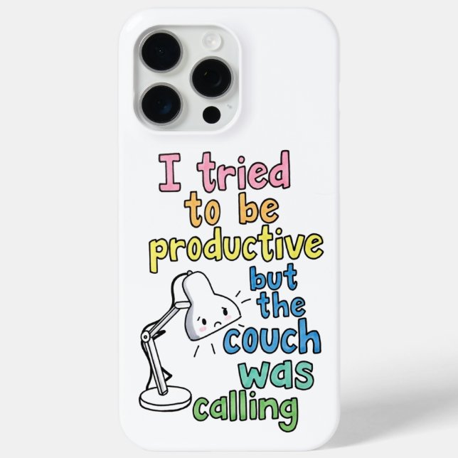 Funny "Couch Was Calling" iPhone 15 Pro Max Case (Rückseite)