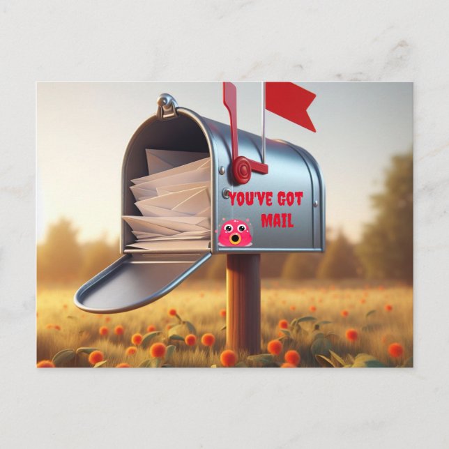 Funny-Country Mailbox Sie haben E-Mail Got - Postk Postkarte (Vorderseite)