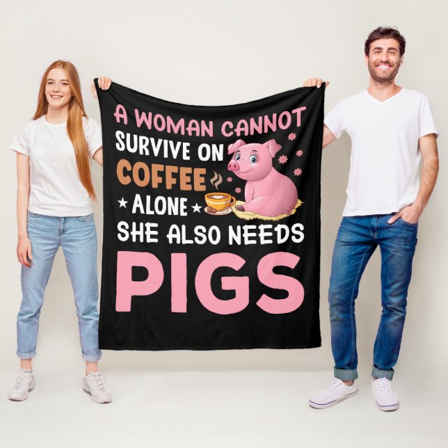 Funny Country Pig Liebhaber Fleecedecke (Beispiel)