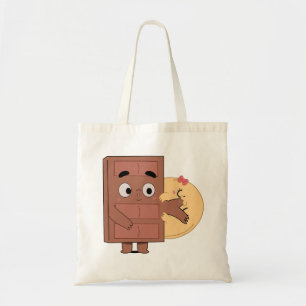 Funny Couple Liebe Pancake Eating Choco Tragetasche