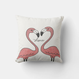 Funny Couple Pink Flamingo Birds Flamingo Lovers Kissen