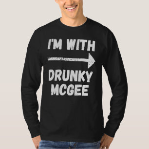 Funny Couple St Patricks Day Ich bin mit Drunky Mc T-Shirt
