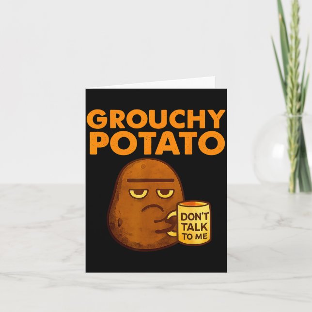Funny Couple Sweet Tato &amp; Grouchy Tato  Karte (Vorderseite)