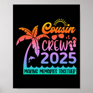Funny Cousin Crew 2025 Summer Group Memorie machen Poster